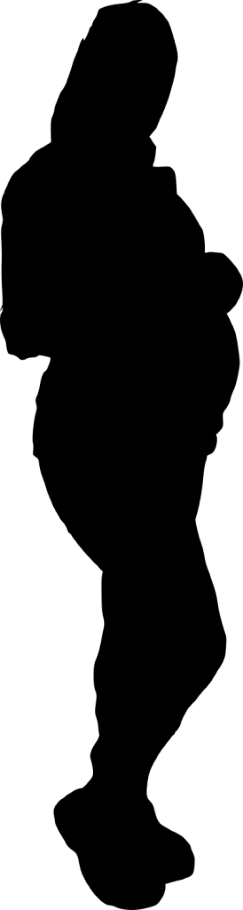 Jpg Black And White Library Png Free Images Toppng - Silhouette (480x1794), Png Download