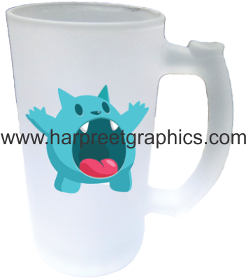 Harpreet Graphics Sublimation Beer Mug - Mug (388x433), Png Download