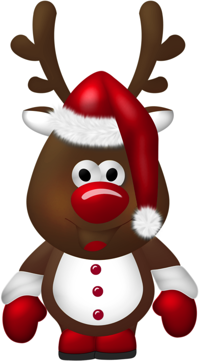 Cute Christmas Reindeer Transparent Png Clipart - Christmas Reindeer Transparent Background (490x754), Png Download