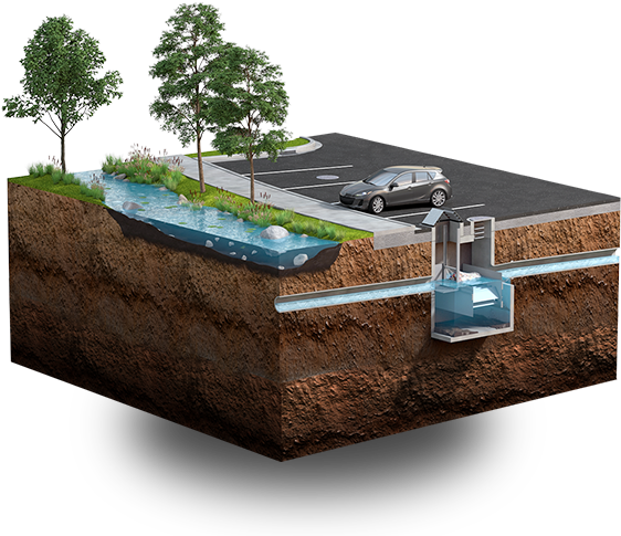 Litter, Trash & Debris Removal Products - Hydrodynamic Separator Stormwater (600x594), Png Download