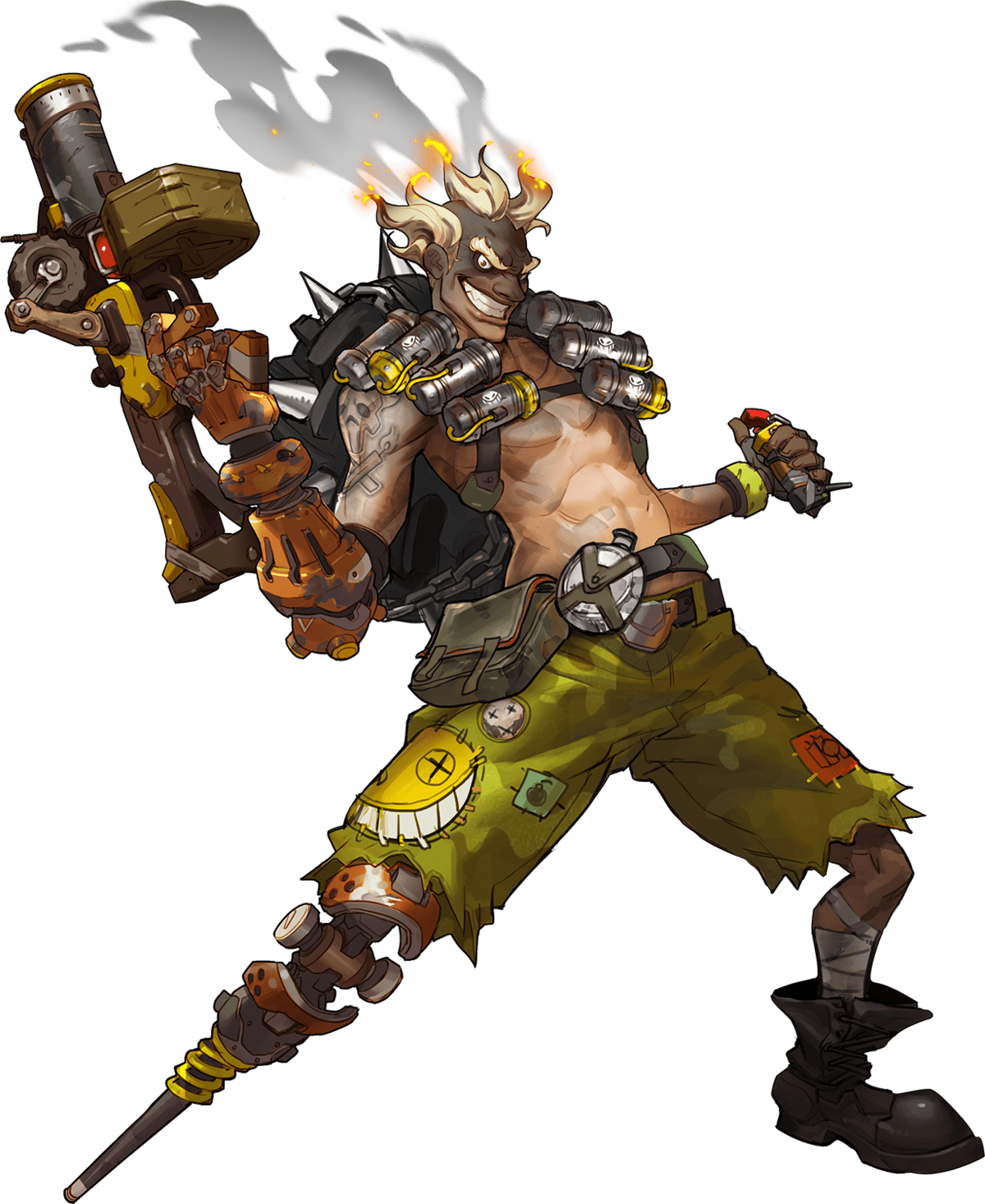 [ Img] - Overwatch Junkrat Concept Art (1024x1050), Png Download