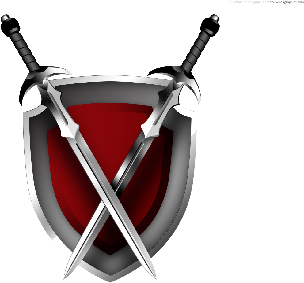 Cross Sword Png Transparent Image - Shield And Sword Png (1280x1024), Png Download