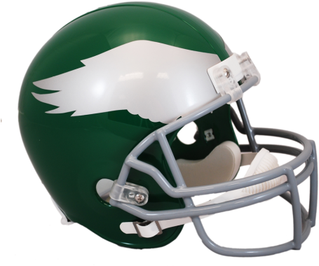Philadelphia Eagles Vsr4 Replica Throwback Helmet - Old Philadelphia Eagles Helmet (475x429), Png Download