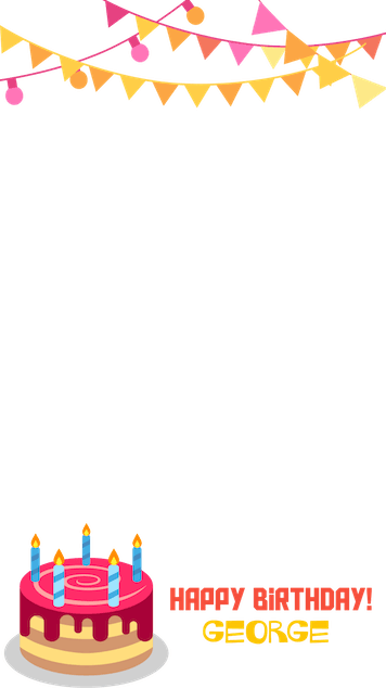 Snapchat Clipart Snapchat Filter - Happy Birthday Geofilter Png (356x634), Png Download