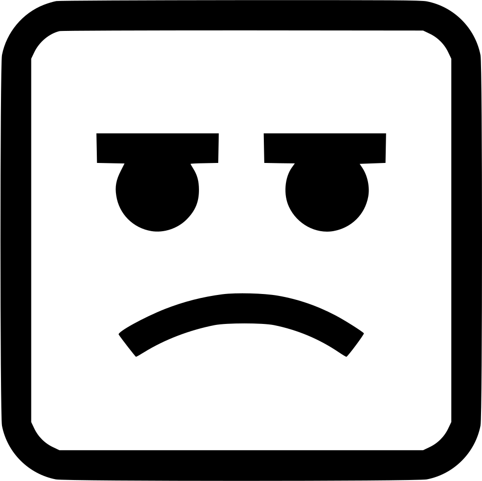 Sad Face - - 시계 픽토그램 Png (981x980), Png Download