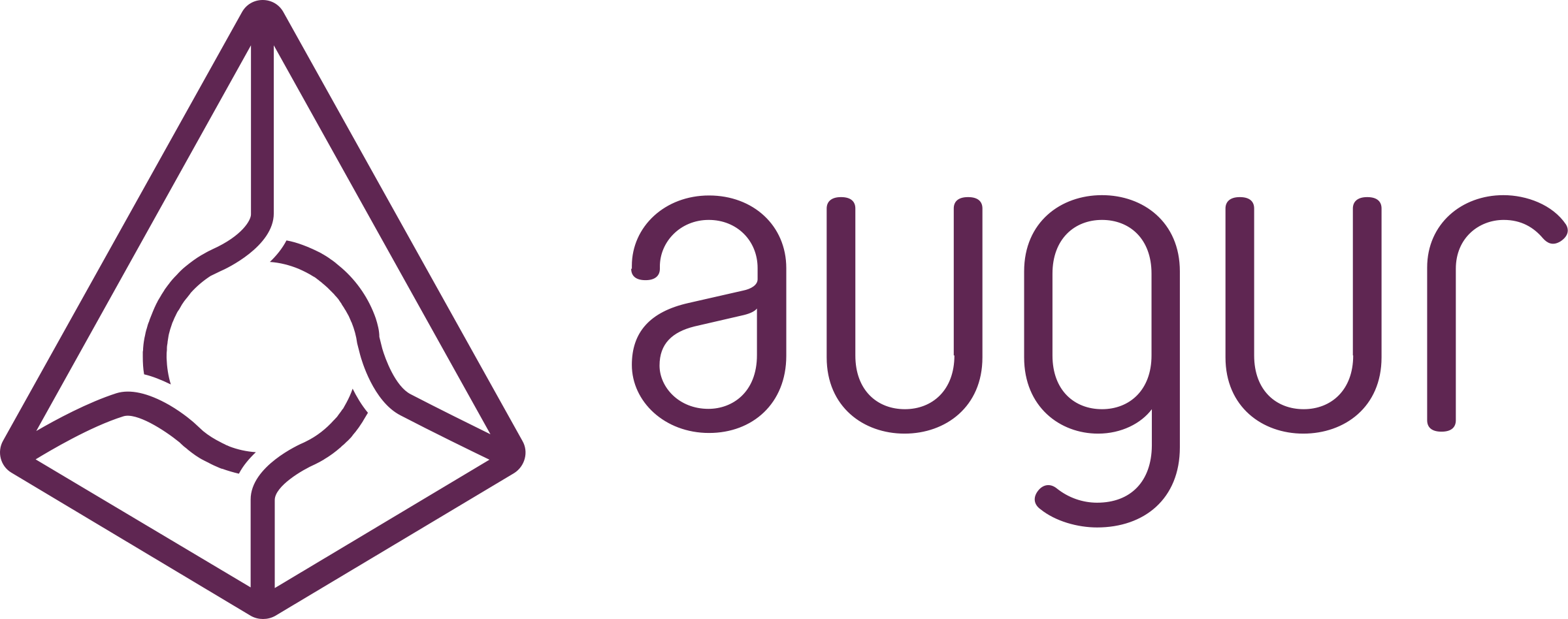 V Augur Logo Png Transparent Svg Vector Freebie Supply - Augur Coin (2400x948), Png Download