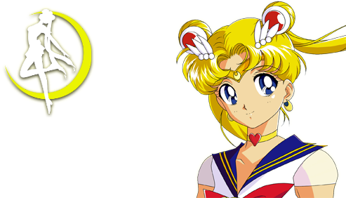Pretty Soldier Sailor Moon Tv Show Image With Logo - Sailor Moon 20th Anniversary Heart Wing Neck Ring Pendant (500x281), Png Download