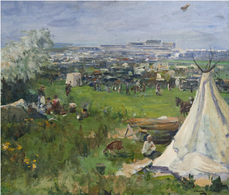The Downs, Epsom 1922 By Sir John Lavery - Epsom (600x400), Png Download