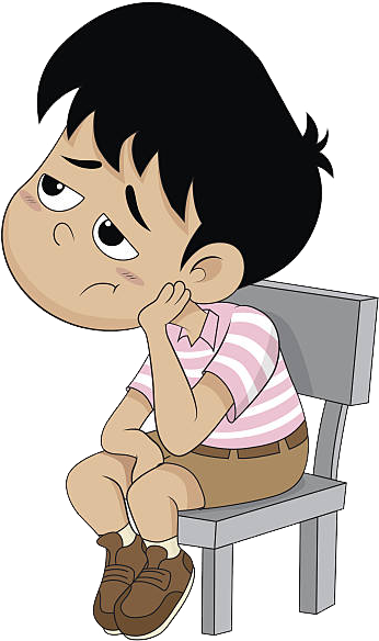 A Lesson For Life Kids In School Bus - Lazy Boy Cartoon (385x601), Png Download