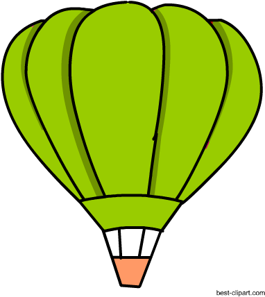 Free Green Hot Air Balloon Clipart - Green Hot Air Balloon Clipart (450x450), Png Download