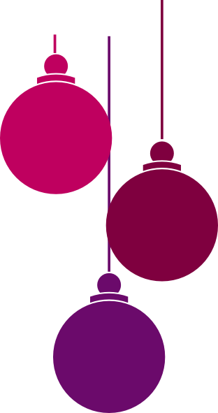 Christmas Tree Lights Clipart Fun For Christmas - Pink Ornament Clip Art (312x591), Png Download