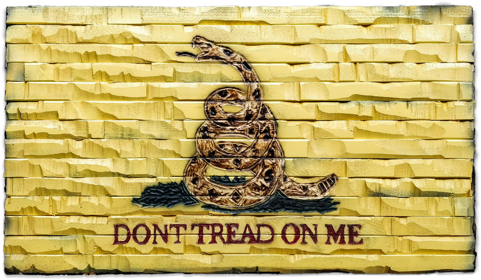 Gadsden "dont Tread On Me" Hand Carved Banner - Gadsden Flag (1000x722), Png Download