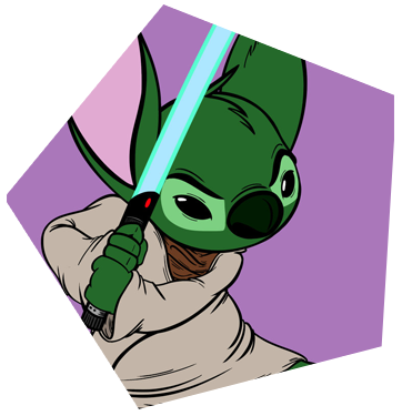 Stitch As Yoda - Liloandstitch Women's Tees (362x375), Png Download