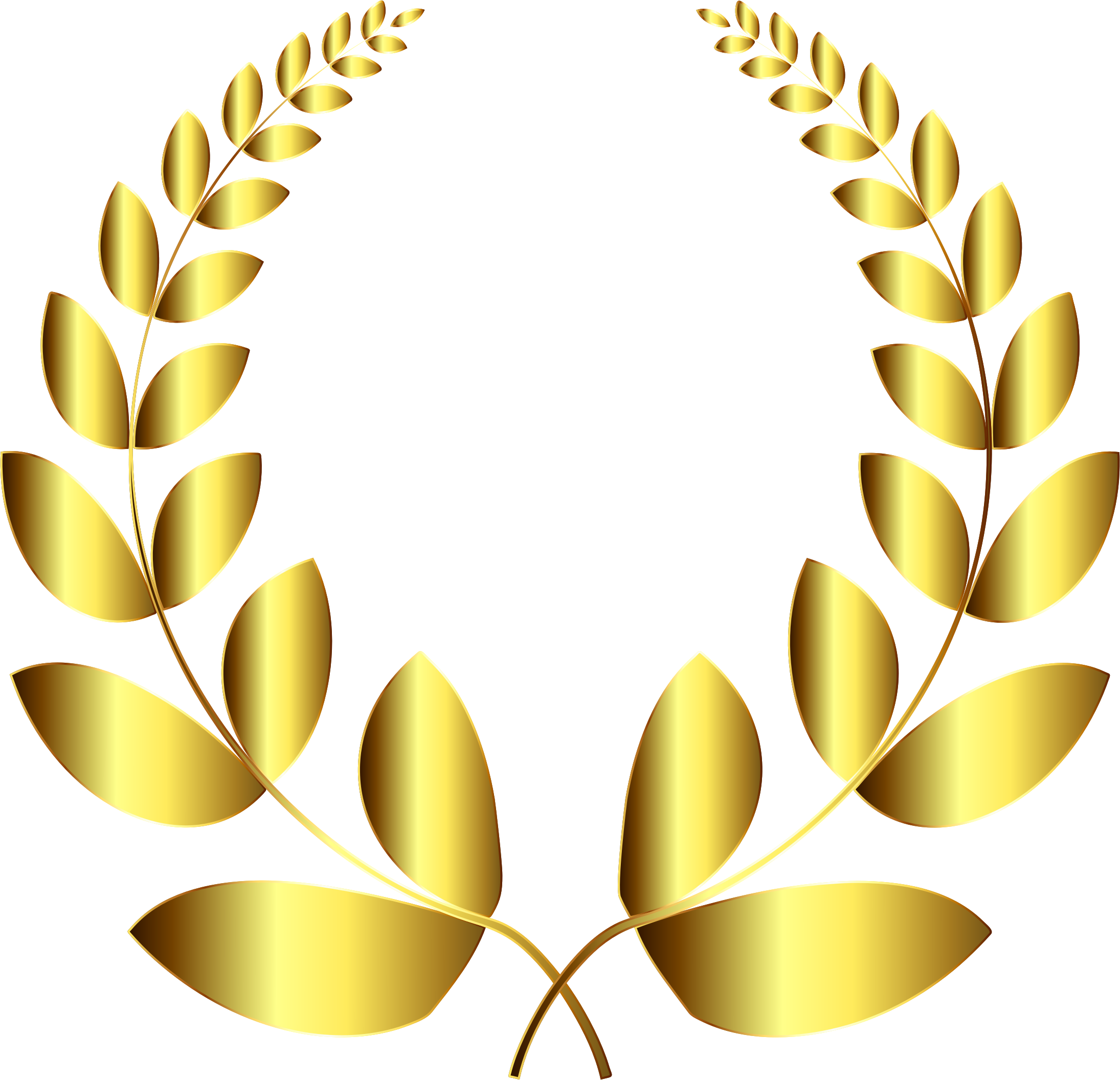 This Free Icons Png Design Of Gold Laurel Wreath 4 (2190x2112), Png Download