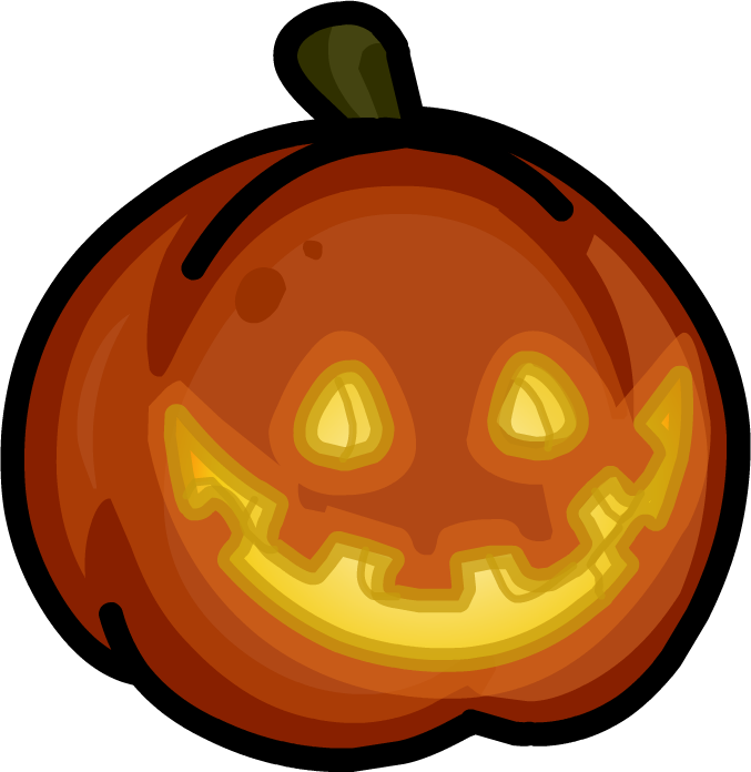 Spooky Jack O Lantern In Game 3 - Club Penguin Pumkin (677x696), Png Download