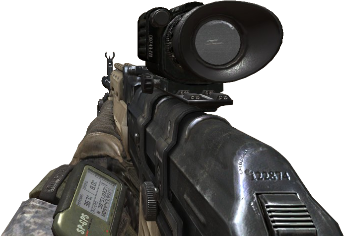 Drawn Sniper Bo3 Sniper - Modern Warfare 2 Ak 47 Thermal (745x498), Png Download