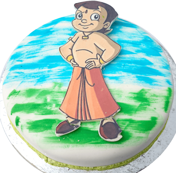 Chota Bheem Pastry Cake - Birthday Cake For Chota Bhim (600x600), Png Download