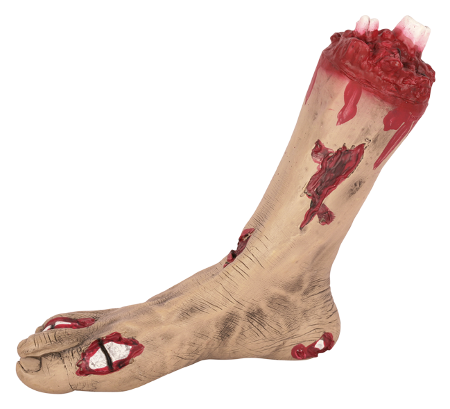Zombie Foot - Halloween Zombie Horror Party Amputated Foot Prop Decoration (760x650), Png Download