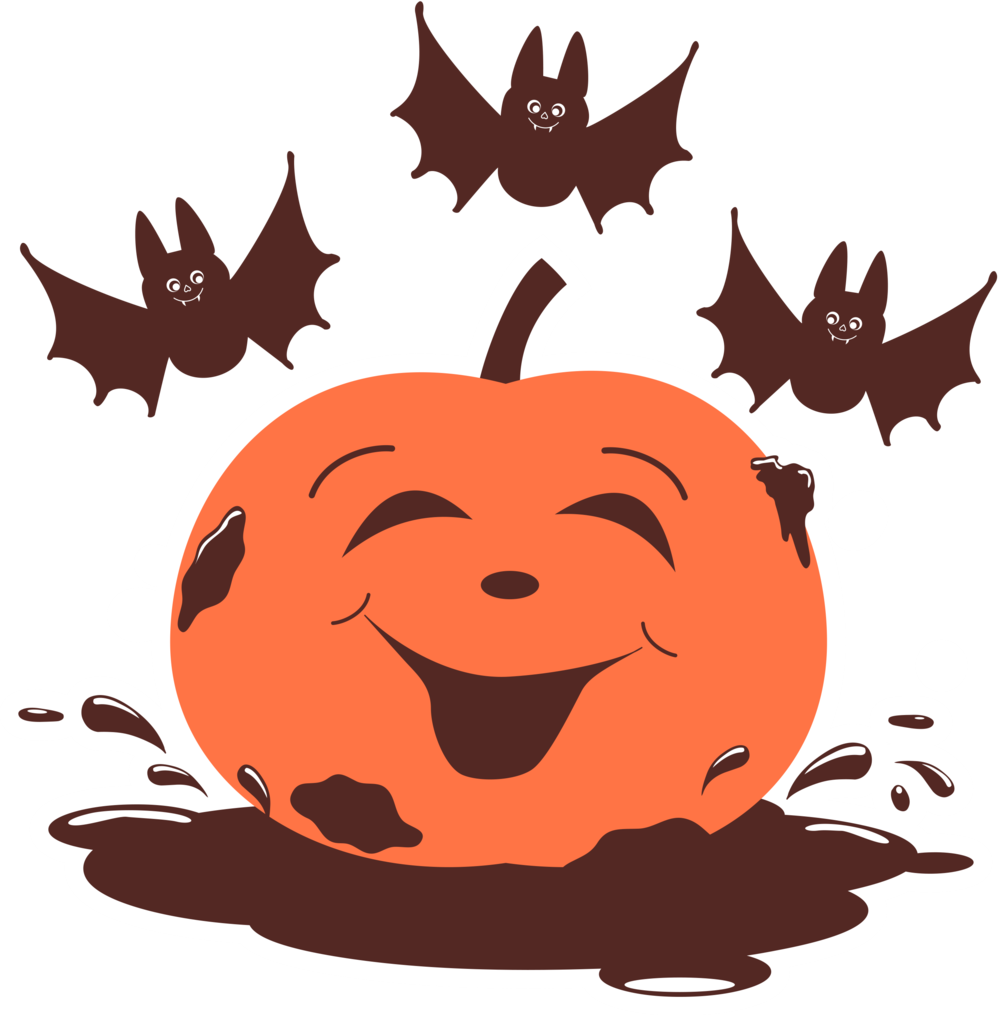 Pumpkin Logo With Bats (1000x1015), Png Download