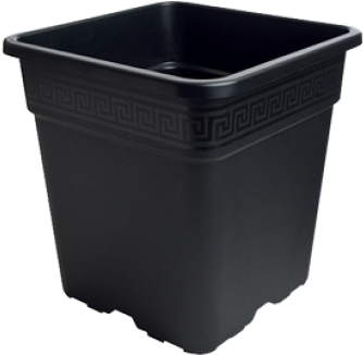 Black Square Pot 1 Gallon - Gro Pro Black Square Pot 1/2 Gallon (350x350), Png Download