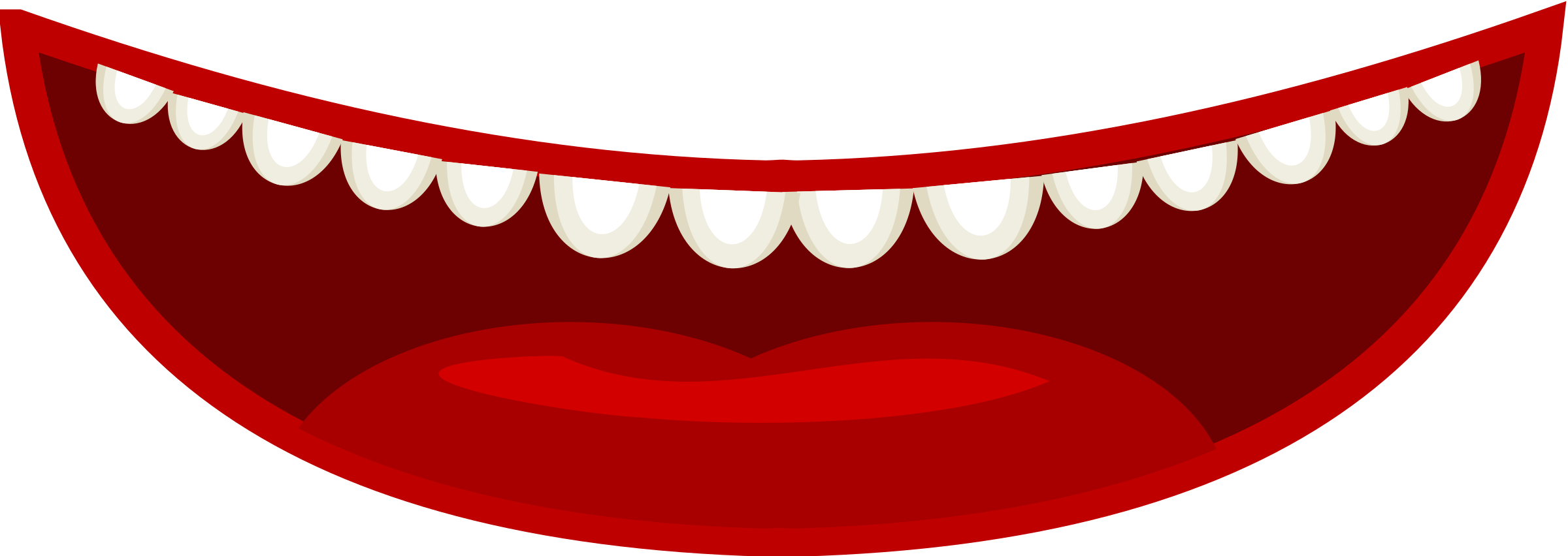 Mouth Picture Library Library - Cartoon Smile Transparent Background (2400x852), Png Download