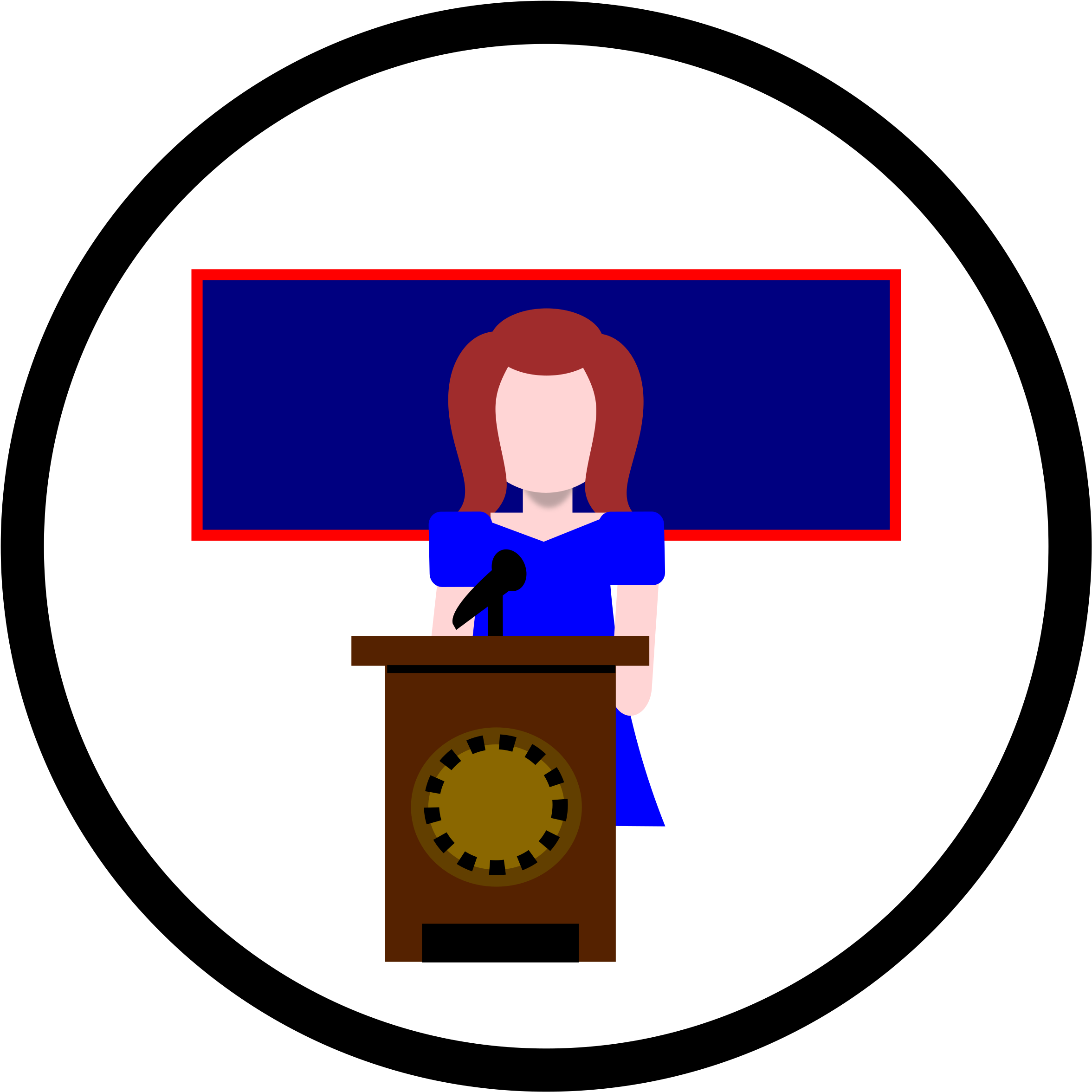 This Free Icons Png Design Of Icon Woman Speaker (2400x2400), Png Download