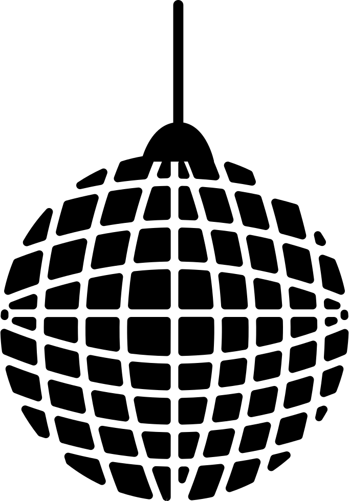 Grid Disco Ball - Optical Illusion Stencil (682x980), Png Download