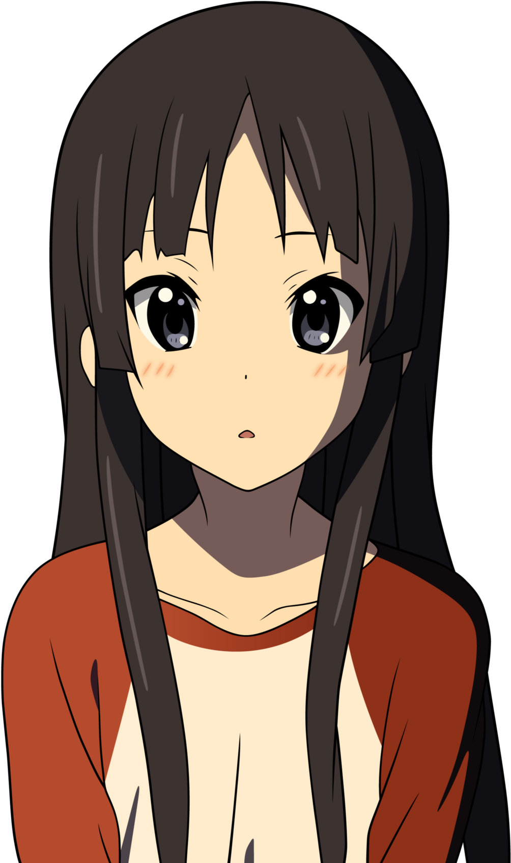 Vector Hairstyles Real Hair - Mio K On Manga (1024x1706), Png Download