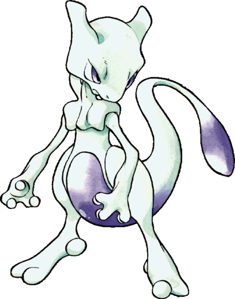 Look At This Bad Ass Mother Fucker - Mewtwo Gen 1 (471x599), Png Download