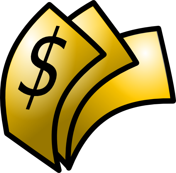 Gold Dollar Sign Clipart - Dollar Clipart (600x589), Png Download