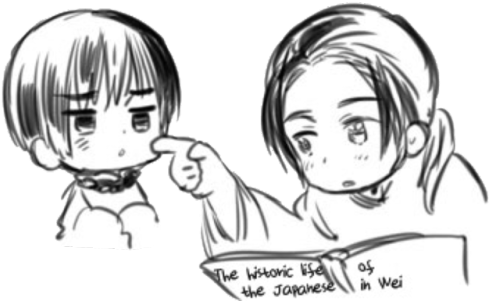 6 - Hidekaz Himaruya China Sketches (500x385), Png Download