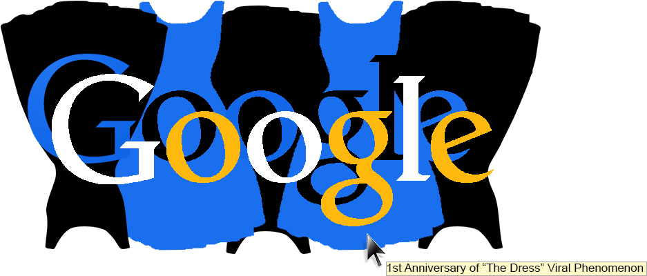 The Dress Google Doodle - Google Doodle (1152x576), Png Download