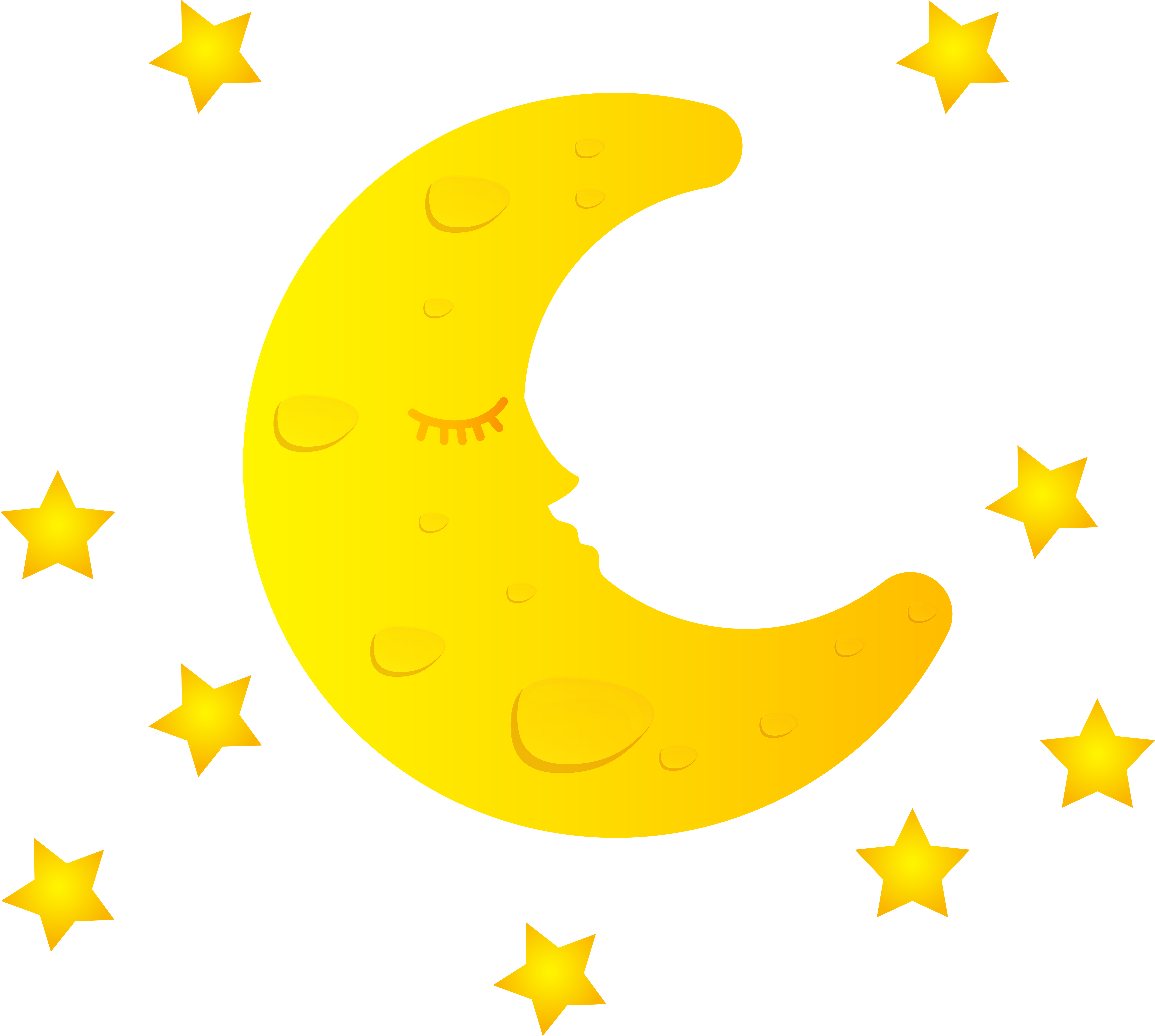 Moon Free Png Clip Art (8000x7274), Png Download
