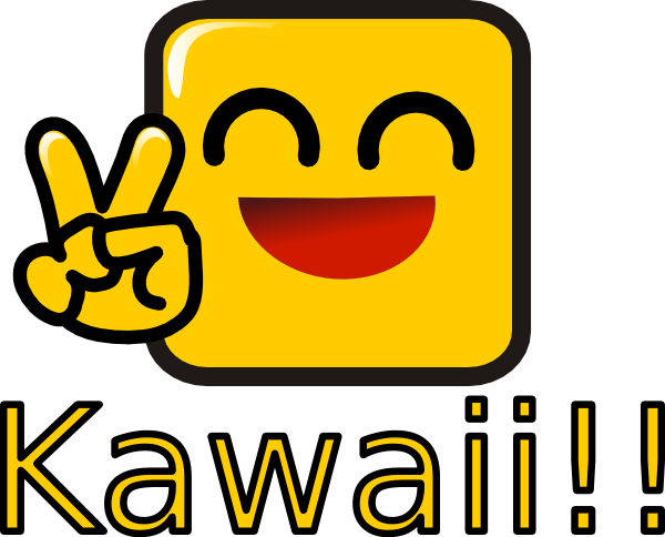 Kawaii Clip Art - Kawaii Peace (600x484), Png Download