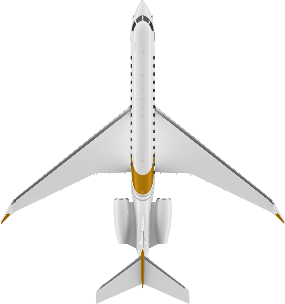 Global 7500 Top View - Bombardier Global Express (1430x1430), Png Download