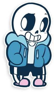 Sans Sticker Large - Undertale Chibi Sans (429x429), Png Download