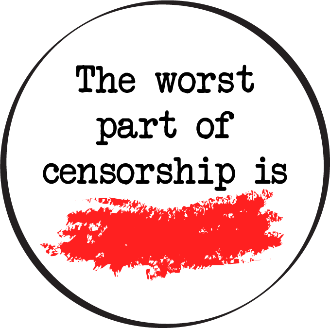 Svg Black And White Library Anti Censorship By Haters - Worst Part Of Censorship (679x675), Png Download
