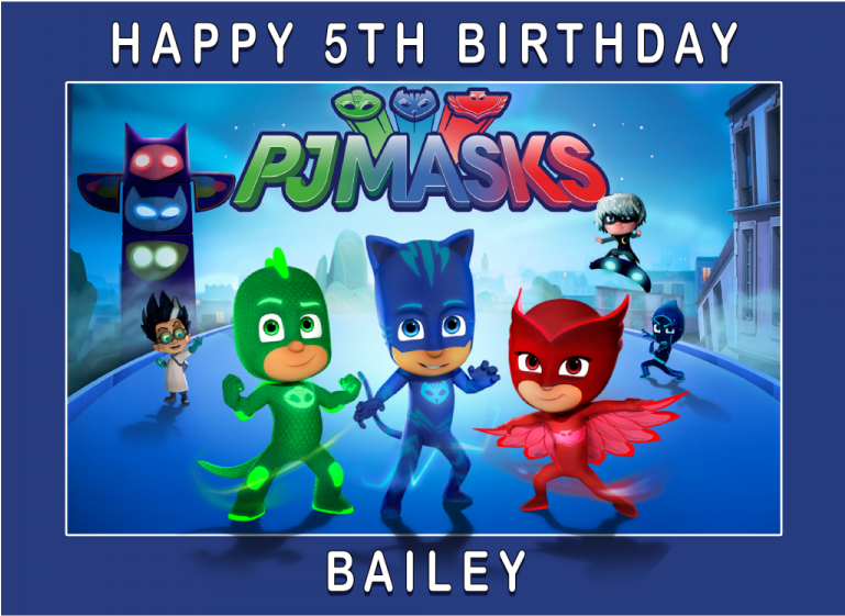 Pj Masks - Pj Mask Edible Cake Topper (768x768), Png Download