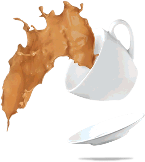 Arla Take Your Back Lactofreedom For The - Spilling Coffee (470x526), Png Download
