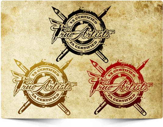 The "stamp Logo" , Which Is Used On The Certified Artists - Design (600x435), Png Download