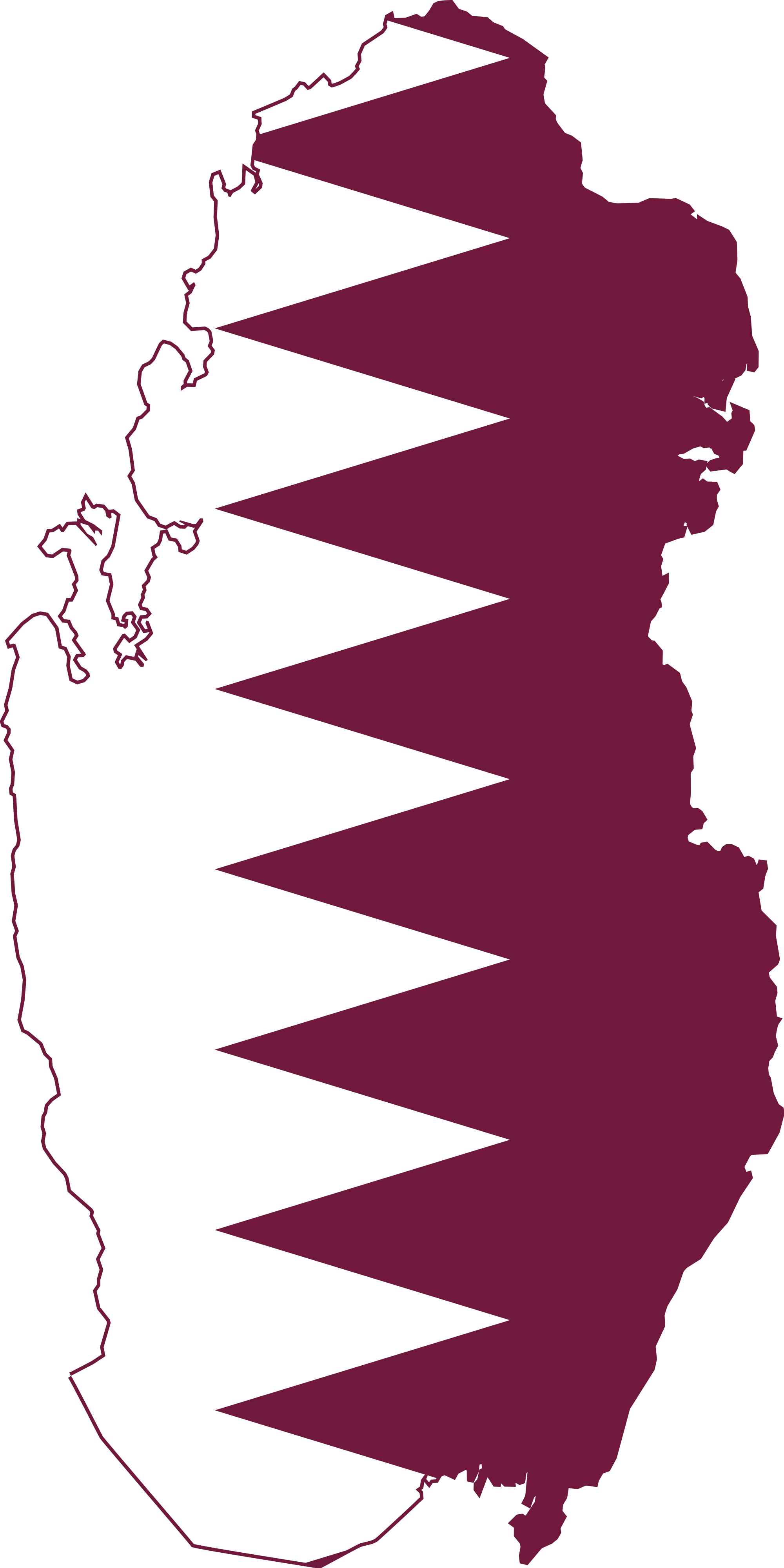 Qatar Flag Png Image Background - Flag Map Of Qatar (2000x4000), Png Download