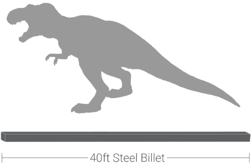 Each Of These Squares, Called A Billet, Is About The - Tyrannosaurus (530x354), Png Download