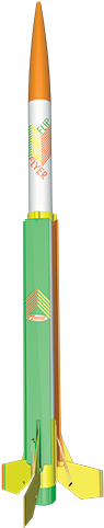 Estes - 2416 Flip Flyer Model Rocket Kit (500x500), Png Download