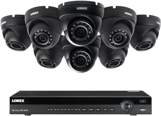 Lorex Hdip88bw 8 Camera 8 Channel Weatherproof 2k Ip - 2k Home Security Camera System 8x Ip Cameras With Color (600x400), Png Download