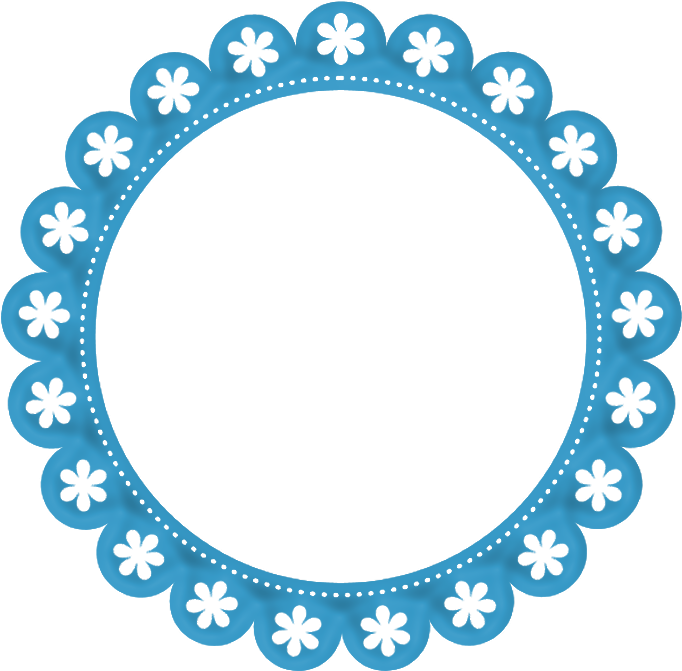 B *✿* Borders And Frames, Borders For Paper, Page Borders - Moldura Redonda Azul Png (800x800), Png Download