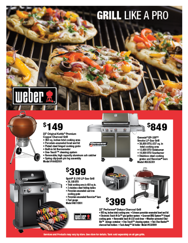 Weber Flyer Frontside A Dm - Beacon Promotions Inc Weber - The Performer Deluxe (800x800), Png Download