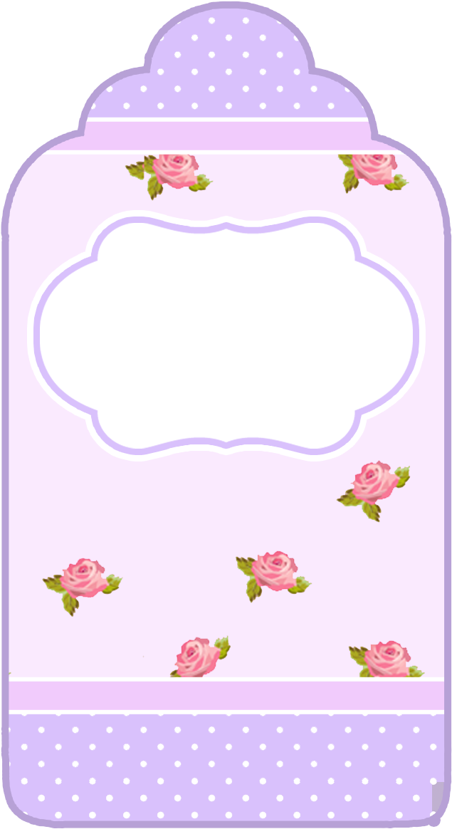 <center>shabby Chic Lilás & Rosa</center> - Kit Imprimible Shabby Lila Gratis (668x1181), Png Download