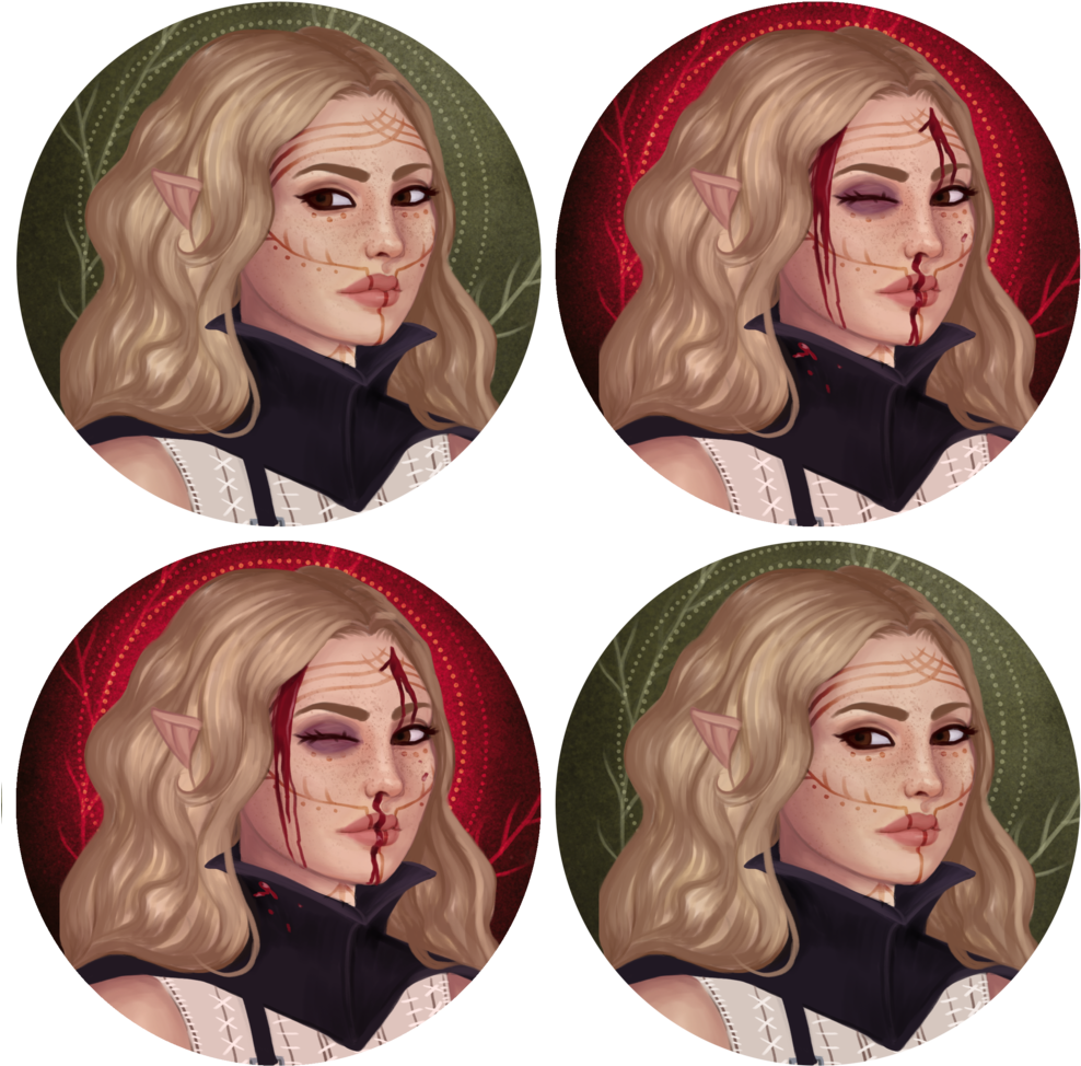 Dragon Age Character Icons (1000x1087), Png Download