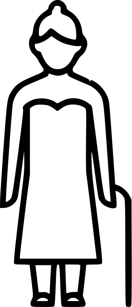 Grandmother Grandma Granny Gran Comments - Grandma And Granddaughter Drawing (423x980), Png Download
