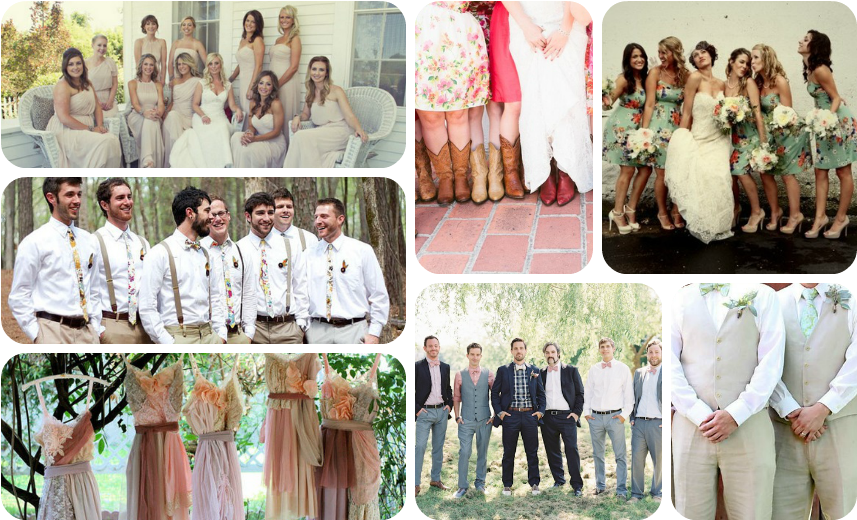 Shabby Chic Is Also The Way To Go For Your Ladies And - Groomsmen Attire (874x537), Png Download
